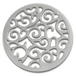 Amello Coin Edelstahl-Schmuck Coin silber Ornament – Coin für Amello Coinsfassung für Damen – Edelstahlschmuck Stainless Steel ESC505J B00KW85WQW