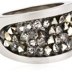 s.Oliver Damen-Ring Edelstahl Swarovski-Kristall schwarz SO899 B00B43UXAY