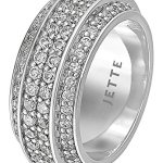 JETTE Silver Damen-Ring 925er Silber 72 Zirkonia 72 Kristall (silber) B00K2TMH0U