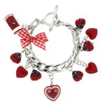 SWECS|#Sweet Deluxe Sweet Deluxe Damen-Armband Wiesn Käfer silber/rot/weiß 01000 B008715XPG