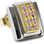 Nomination Ohrring CLASSIC PAVE aus Edelstahl, 18K-Gold und Cubic Zirconia (ROSA) 038302 B00442RADU