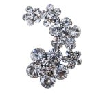 YAZILIND JEWELRY LTD Yazilind Vintage- Blatt-Blumen- Raum-Kristall versilbert Broschen und Pins für Hochzeit Bouquet B00KBS9MBY