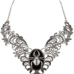 SIX "Halloween" silberne Statement Kette, Spitze, Spinne (388-192) B00NTWUGI2