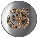 Pilgrim Jewelry Damen-Anhänger Messing Kristall Coin grau 441417512 B00I5N5ZPY