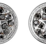 Pilgrim Jewelry Damen-Ohrstecker Messing Kristall Ear post versilbert 1.0 cm grau 281346123 B00G293FWS