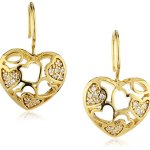 Mike Ellis New York Damen-Ohrstecker Edelstahl Zirkonia Gold &uuml;berzug D1513D/10 B00JQ2ELPS