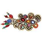 Michal Golan Blechbl&auml;ser Galvanische, Mehrfarben Swarovski Kristall-Strudel Stift, Bezaubernde B00NGJ8OY6