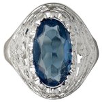 Pilgrim Jewelry Damen-Ring Messing Pilgrim Damen-Ring aus der Serie Russian loving versilbert,blau  2.0 cm 231336204 B00ESBVOAC
