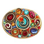 Michal Golan Blechbl&auml;ser Galvanische, Mehrfarben Kristall Oval Stift, Niedlich Verziert B00NGJ8V1M