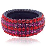 nobel schmuck Ring mit SWAROVSKI ELEMENTS – Siam – Amethyst Gr. 54 B002QA7M80