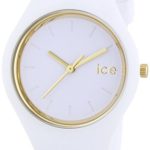 Ice-Watch Damen-Armbanduhr Glam Gold White Analog Quarz Silikon ICE.GL.WE.S.S.14 B00LP5FRVG