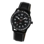 MC Timetrend Herren-Armbanduhr Analog Quarz Lederband, Gehäuse in IP Schwarz 25545 B001DSP8NM