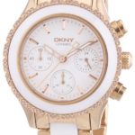 DKNY Damen-Armbanduhr Chronograph Quarz verschiedene Materialien NY8825 B00BDV30EI