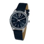 Jacques Lemans 1-1841K ROME Uhr Damenuhr Lederarmband Edelstahl 100m Analog Zirkonia blau B00Q4KDR82