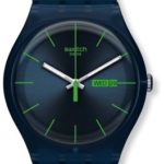 Swatch Damen-Armbanduhr Blue Rebel Analog Quarz Plastik SUON700 B004418O0O