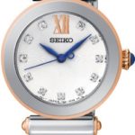 Seiko Damen-Armbanduhr XS Analog Quarz Edelstahl beschichtet SRZ400P1 B00F6SM496