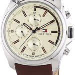 Tommy Hilfiger Watches Herren-Armbanduhr XL PRESTON Analog Quarz Leder 1791079 B00MLYD2CQ